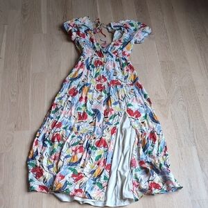 Love Stitch Colorful Floral Maxi Dress